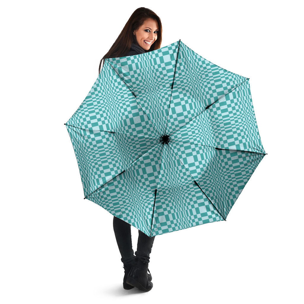 Cyan Filipino Binakol Motifs Umbrella Mabuhay Philippines Festival Kusikus Pattern LT14 - Polynesian Pride