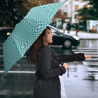 Cyan Filipino Binakol Motifs Umbrella Mabuhay Philippines Festival Kusikus Pattern LT14 - Polynesian Pride