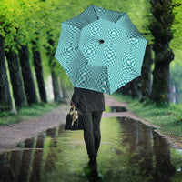 Cyan Filipino Binakol Motifs Umbrella Mabuhay Philippines Festival Kusikus Pattern LT14 - Polynesian Pride