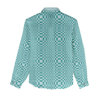 Cyan Filipino Binakol Motifs Women Casual Shirt Mabuhay Philippines Festival Kusikus Pattern LT14 - Polynesian Pride
