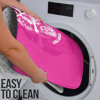 New Zealand Silver Fern Rugby Custom Bathroom Set All Black Maori Pattern Pink - Polynesian Pride