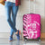New Zealand Silver Fern Rugby Custom Luggage Cover All Black Maori Pattern Pink - Polynesian Pride