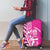 New Zealand Silver Fern Rugby Custom Luggage Cover All Black Maori Pattern Pink - Polynesian Pride