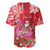 Personalized Hawaii Christmas Baseball Jersey Mele Kalikimaka Chilling Shaka Santa Flamingo - Polynesian Pride