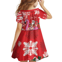 Personalized Hawaii Christmas Family Matching Mermaid Dress and Hawaiian Shirt Mele Kalikimaka Chilling Shaka Santa Flamingo LT14 - Polynesian Pride