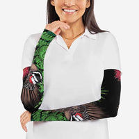 Meri Kirihimete New Zealand Arm Sleeves Piwakawaka Koru Fern Mix Pohutukawa - Polynesian Pride