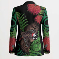 Meri Kirihimete New Zealand Blazer Piwakawaka Koru Fern Mix Pohutukawa - Polynesian Pride