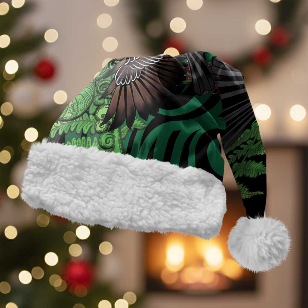 Meri Kirihimete New Zealand Christmas Santa Hat Piwakawaka Koru Fern Mix Pohutukawa - Polynesian Pride