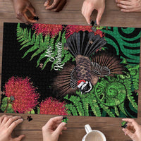 Meri Kirihimete New Zealand Puzzle Piwakawaka Koru Fern Mix Pohutukawa LT14 - Polynesian Pride