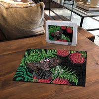 Meri Kirihimete New Zealand Puzzle Piwakawaka Koru Fern Mix Pohutukawa LT14 - Polynesian Pride
