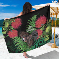 Meri Kirihimete New Zealand Sarong Piwakawaka Koru Fern Mix Pohutukawa - Polynesian Pride