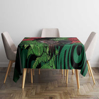 Meri Kirihimete New Zealand Tablecloth Piwakawaka Koru Fern Mix Pohutukawa - Polynesian Pride