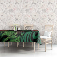 Meri Kirihimete New Zealand Tablecloth Piwakawaka Koru Fern Mix Pohutukawa - Polynesian Pride