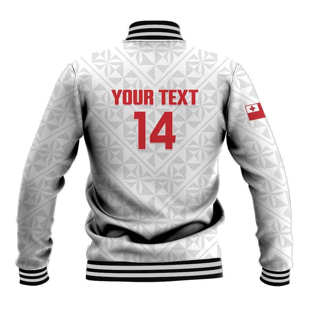 Mate Maa Tonga Rugby Custom Baseball Jacket 2026 Tongan Ngatu Pattern LT14 - Polynesian Pride