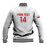Mate Maa Tonga Rugby Custom Baseball Jacket 2026 Tongan Ngatu Pattern LT14 - Polynesian Pride