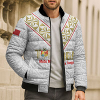 Mate Maa Tonga Rugby Custom Bomber Puffer Jacket 2026 Tongan Ngatu Pattern LT14 - Polynesian Pride