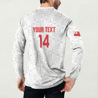 Mate Maa Tonga Rugby Custom Button Sweatshirt 2026 Tongan Ngatu Pattern LT14 - Polynesian Pride