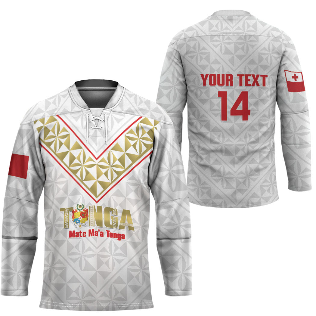 Mate Maa Tonga Rugby Custom Hockey Jersey 2026 Tongan Ngatu Pattern LT14 - Polynesian Pride