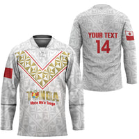 Mate Maa Tonga Rugby Custom Hockey Jersey 2026 Tongan Ngatu Pattern LT14 - Polynesian Pride