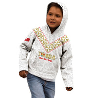 Mate Maa Tonga Rugby Custom Kid Hoodie 2026 Tongan Ngatu Pattern LT14 - Polynesian Pride