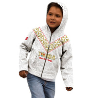 Mate Maa Tonga Rugby Custom Kid Hoodie 2026 Tongan Ngatu Pattern LT14 - Polynesian Pride