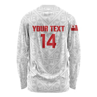 Mate Maa Tonga Rugby Custom Long Sleeve Shirt 2026 Tongan Ngatu Pattern LT14 - Polynesian Pride