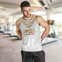Mate Maa Tonga Rugby Custom Men Tank Top 2026 Tongan Ngatu Pattern LT14 White - Polynesian Pride