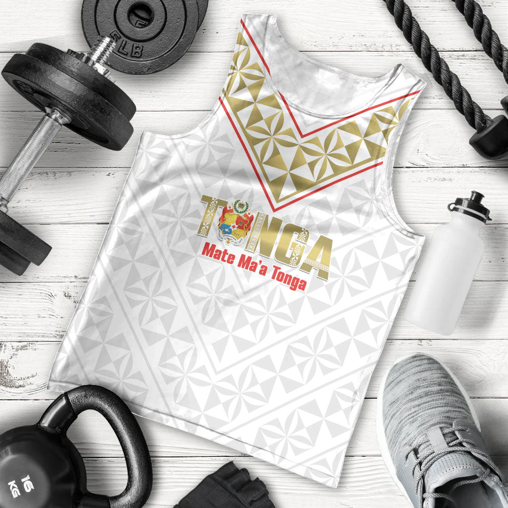 Mate Maa Tonga Rugby Custom Men Tank Top 2026 Tongan Ngatu Pattern LT14 - Polynesian Pride