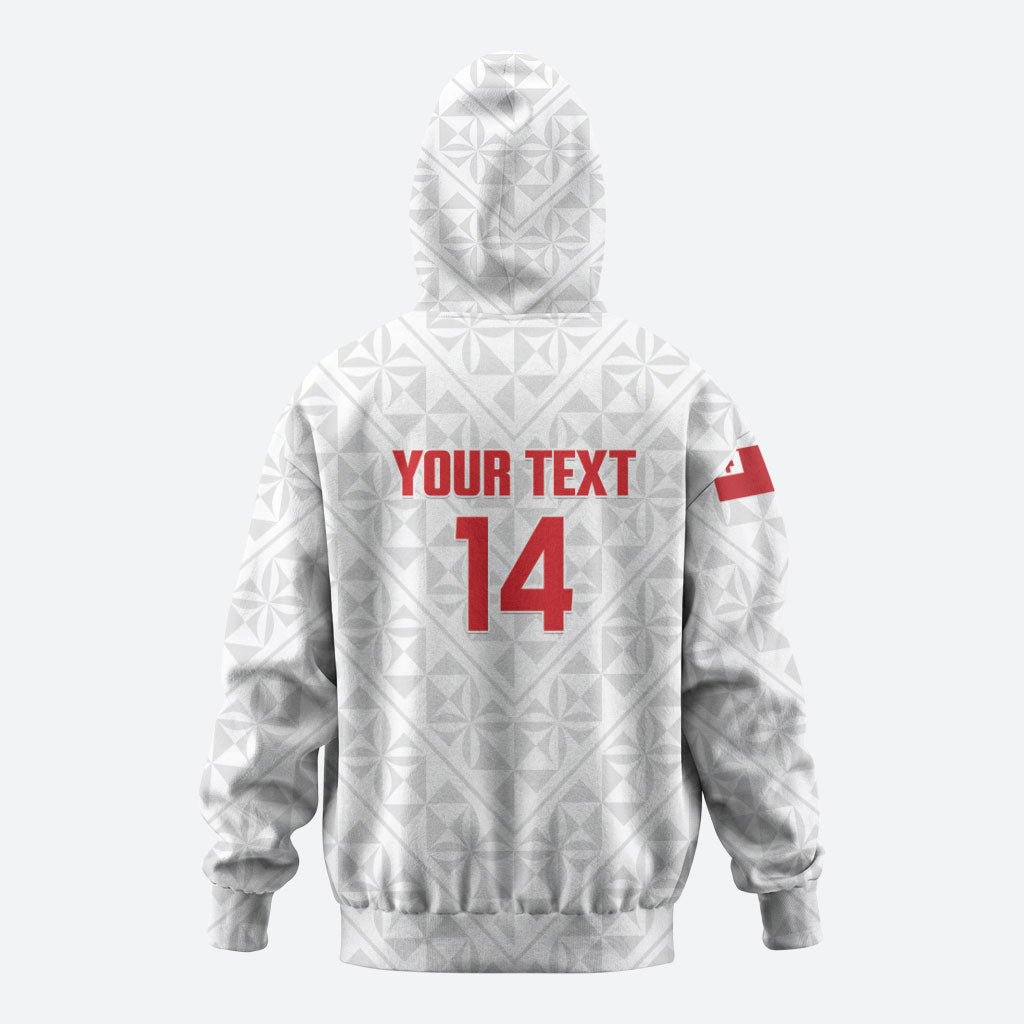 Mate Maa Tonga Rugby Custom Zip Hoodie 2026 Tongan Ngatu Pattern LT14 - Polynesian Pride