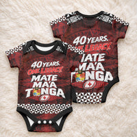 Mate Maa Tonga Rugby 2026 Baby Onesie 40 Years Anniversary One Legacy LT14 - Polynesian Pride