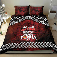 Mate Maa Tonga Rugby 2026 Bedding Set 40 Years Anniversary One Legacy LT14 - Polynesian Pride