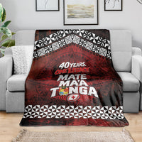 Mate Maa Tonga Rugby 2026 Blanket 40 Years Anniversary One Legacy LT14 - Polynesian Pride