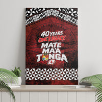 Mate Maa Tonga Rugby 2026 Canvas Wall Art 40 Years Anniversary One Legacy LT14 - Polynesian Pride
