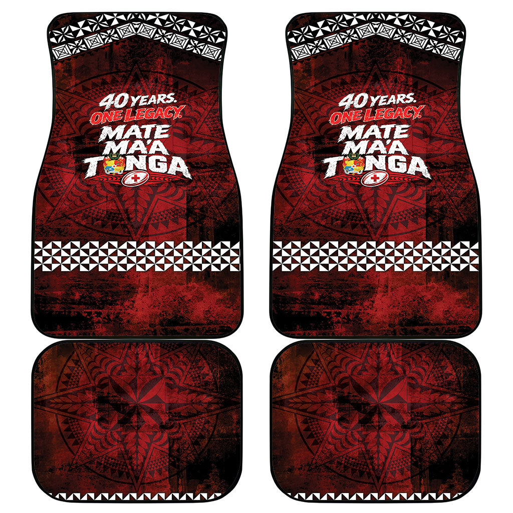 Mate Maa Tonga Rugby 2026 Car Mats 40 Years Anniversary One Legacy LT14 - Polynesian Pride