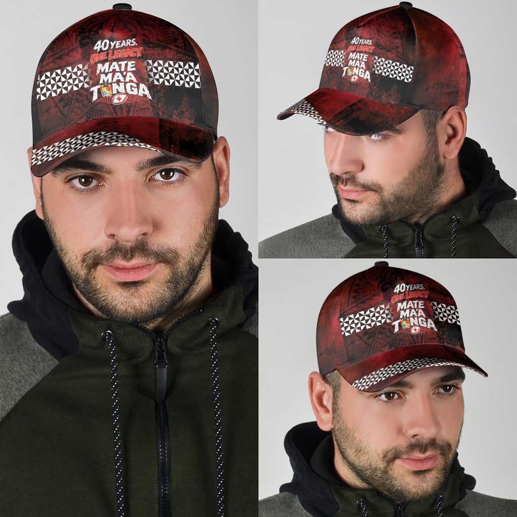 Mate Maa Tonga Rugby 2026 Classic Cap 40 Years Anniversary One Legacy LT14 - Polynesian Pride