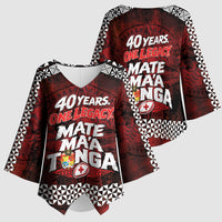 Mate Maa Tonga Rugby 2026 Kimono Sleeve Blouse 40 Years Anniversary One Legacy LT14 - Polynesian Pride