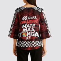 Mate Maa Tonga Rugby 2026 Kimono Sleeve Blouse 40 Years Anniversary One Legacy LT14 - Polynesian Pride