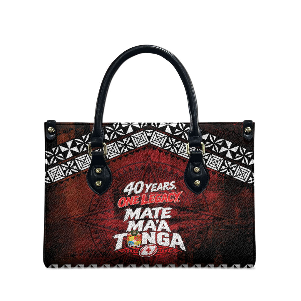 Mate Maa Tonga Rugby 2026 Leather Bag 40 Years Anniversary One Legacy LT14 - Polynesian Pride