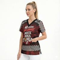 Mate Maa Tonga Rugby 2026 Scrub Top 40 Years Anniversary One Legacy LT14 - Polynesian Pride