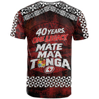 Mate Maa Tonga Rugby 2026 T Shirt 40 Years Anniversary One Legacy LT14 - Polynesian Pride