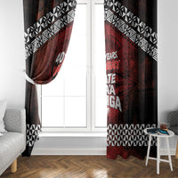 Mate Maa Tonga Rugby 2026 Window Curtain 40 Years Anniversary One Legacy LT14 - Polynesian Pride