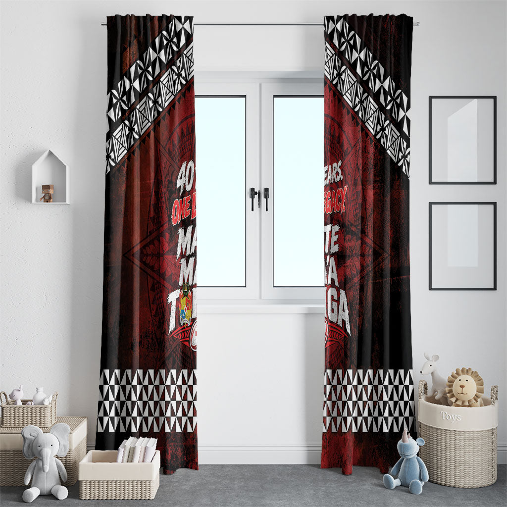 Mate Maa Tonga Rugby 2026 Window Curtain 40 Years Anniversary One Legacy LT14 - Polynesian Pride
