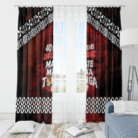 Mate Maa Tonga Rugby 2026 Window Curtain 40 Years Anniversary One Legacy LT14 - Polynesian Pride