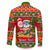 Personalised Hawaii Surfing Santa Christmas Family Matching Long Sleeve Bodycon Dress and Hawaiian Shirt Tropical Pineapple Mele Kalikimaka Quilt Pattern LT14 - Polynesian Pride