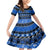 Personalised New Zealand Christmas Family Matching Mermaid Dress and Hawaiian Shirt Aotearoa Kiwi Meri Kirihimete Blue Version LT14 Daughter's Dress Blue - Polynesian Pride