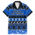 Personalised New Zealand Christmas Family Matching Mermaid Dress and Hawaiian Shirt Aotearoa Kiwi Meri Kirihimete Blue Version LT14 Dad's Shirt - Short Sleeve Blue - Polynesian Pride