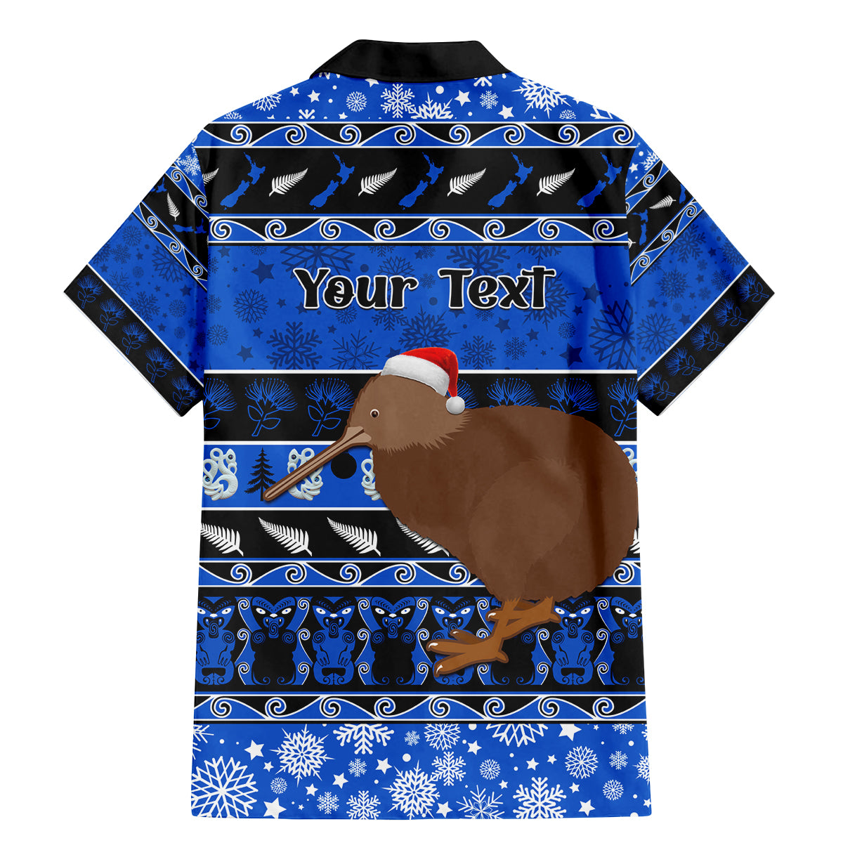 Personalised New Zealand Christmas Family Matching Mermaid Dress and Hawaiian Shirt Aotearoa Kiwi Meri Kirihimete Blue Version LT14 - Polynesian Pride