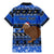 Personalised New Zealand Christmas Family Matching Mermaid Dress and Hawaiian Shirt Aotearoa Kiwi Meri Kirihimete Blue Version LT14 - Polynesian Pride