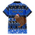 Personalised New Zealand Christmas Family Matching Short Sleeve Bodycon Dress and Hawaiian Shirt Aotearoa Kiwi Meri Kirihimete Blue Version LT14 - Polynesian Pride