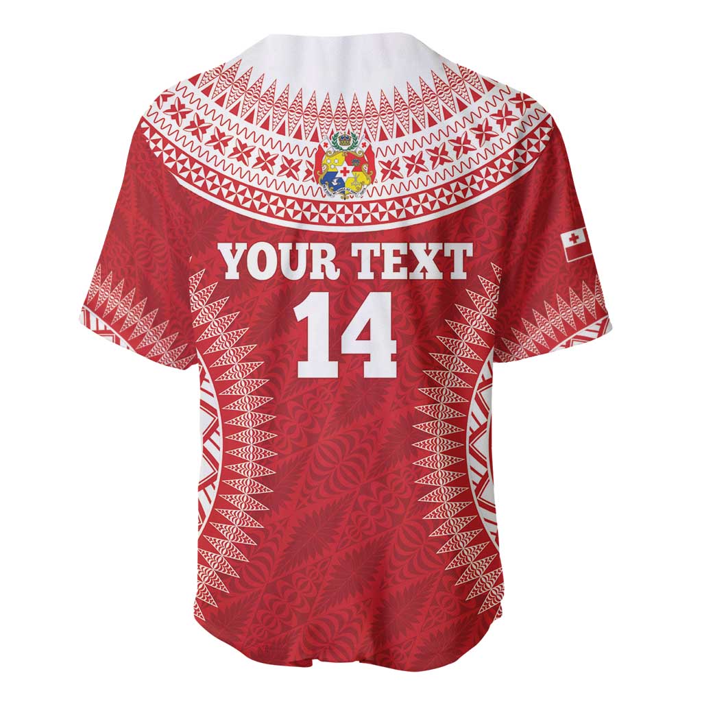 Custom Tonga Mate Maa Baseball Jersey Go Champions Tongan Ngatu - Red